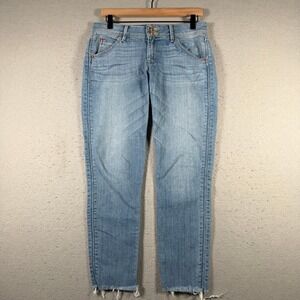Hudson Collin Crop Skinny Jeans Light Wash Raw Hem NWCR422ZNA Womens 27